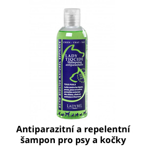 Antiparazitní šampon pro psy a kočky